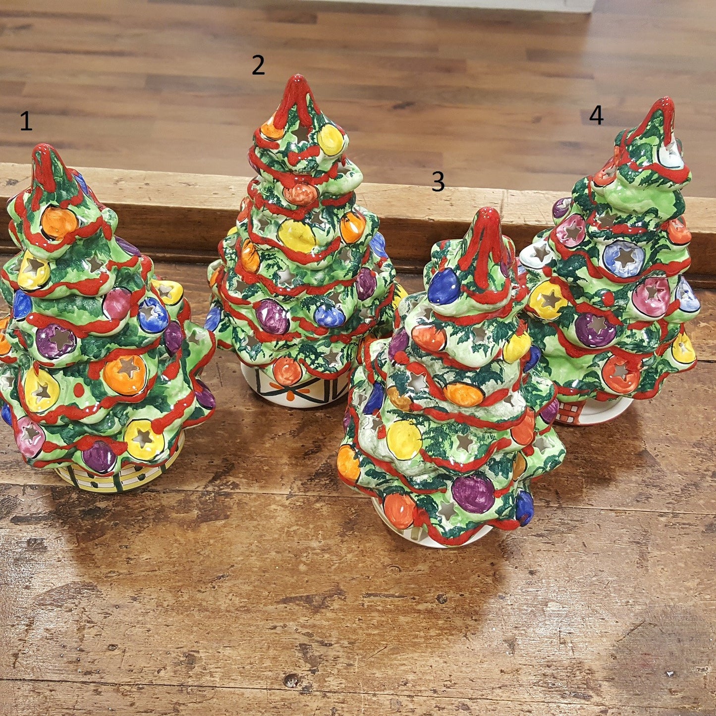 Hand decorated ceramic Christmas tree