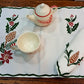 Placemat Holly, Pine Cones or Bows and Hearts