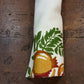 Tea towel with Romagna prints and pomegranate decoration
