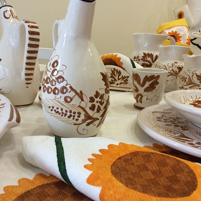 Servizio da Tavola in Ceramica decorazione girasoli
