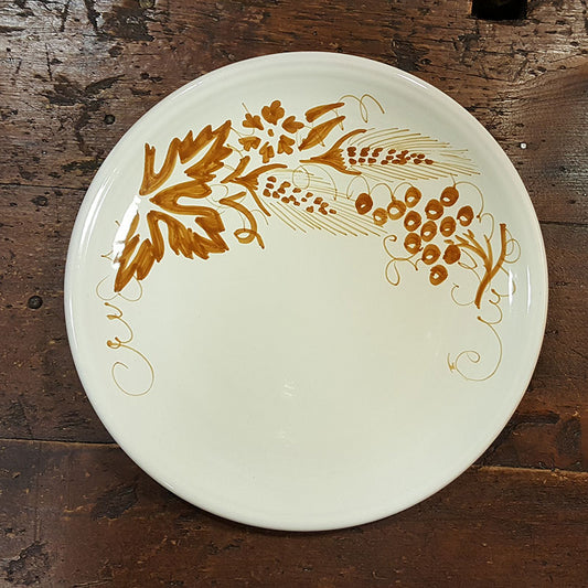 Ceramic flat plates with Romagna decoration