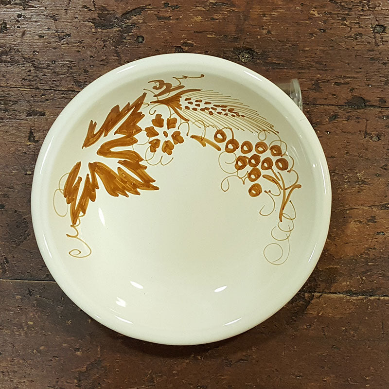 Ceramic soup plates with Romagna prints