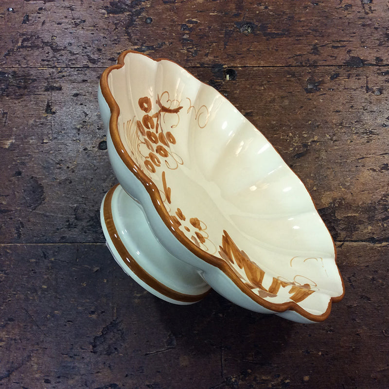 Alzatina in ceramica decoro romagnolo