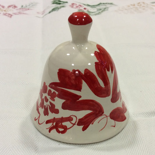 Campanella da tavola in ceramica Rossa