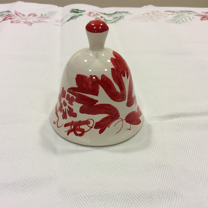 Red ceramic table bell