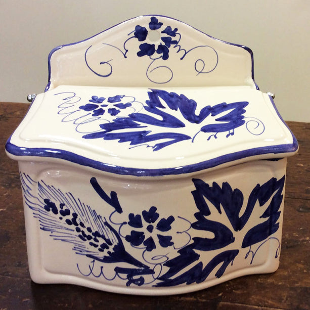 Porta sale grosso contenitore in ceramica da cucina con coperchio – Stampe  Romagnole