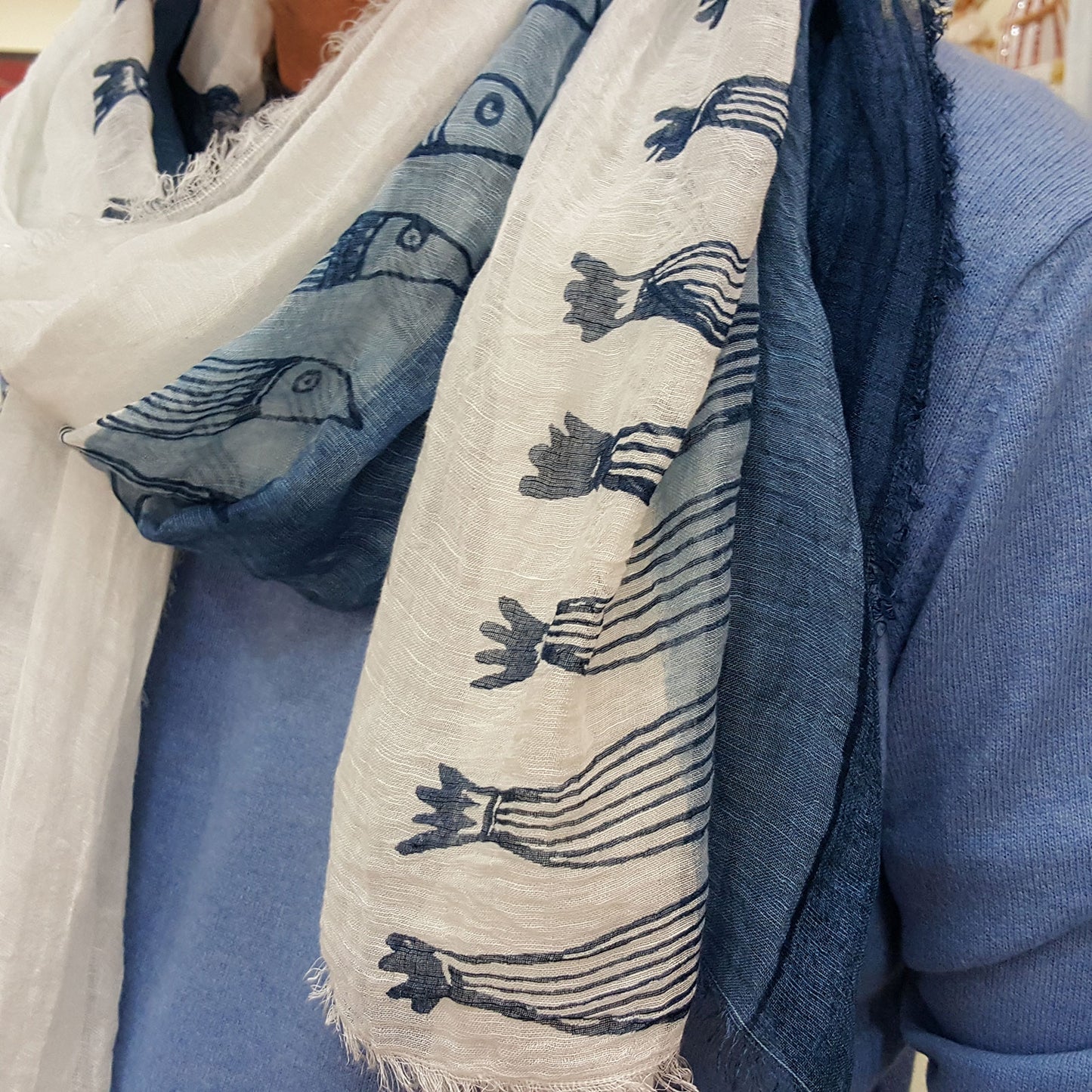 Pure linen scarf from the Panarea collection