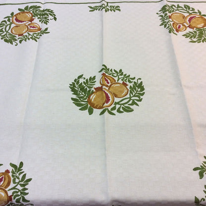 Square table cover with pomegranate print