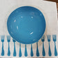 Porcelain bowl painted in light blue